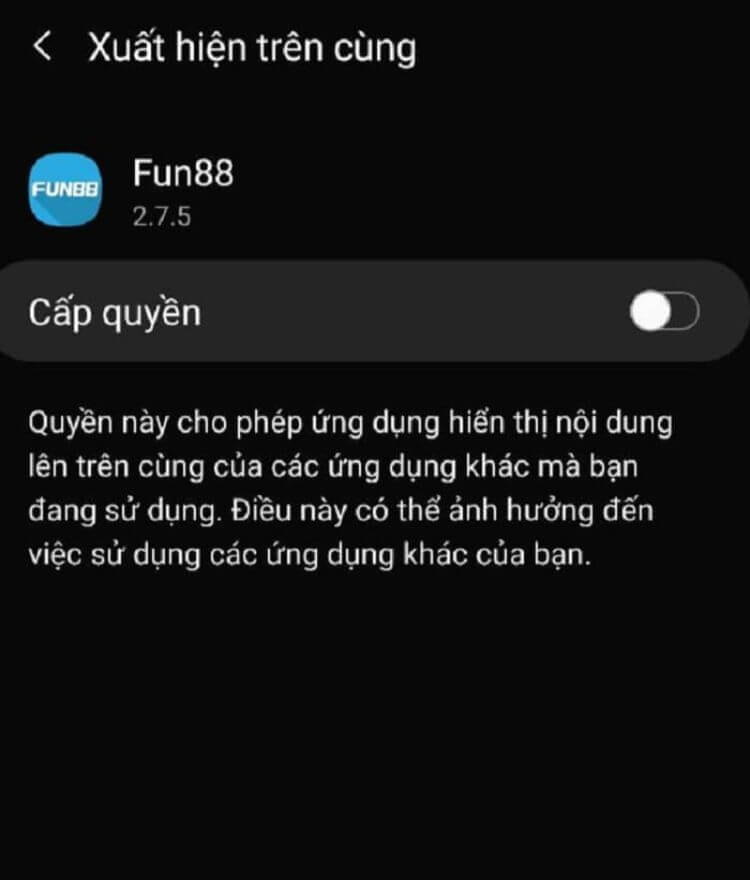 cấp quyền truy cập Android 