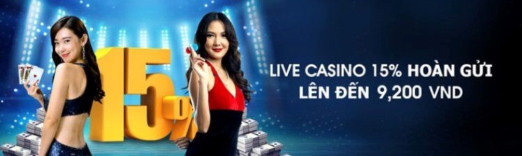 Khuyến Mãi M88 – Live Casino Thưởng 15% Lần Nạp Đầu Tiên Mỗi Tuần